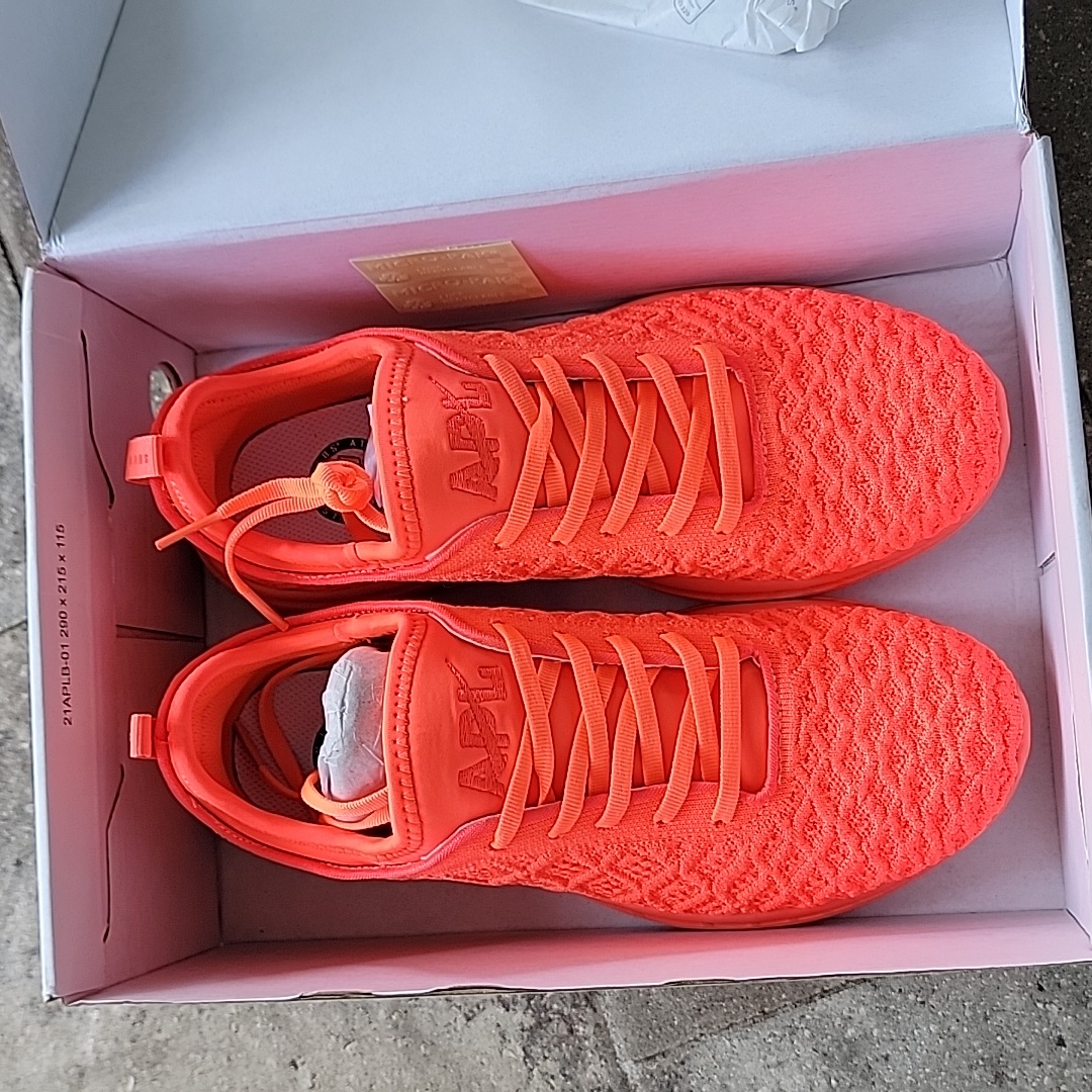 Apl Women's Techloom Phantom In Impulse Red And Clear Sz 8.5 Nib